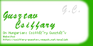 gusztav csiffary business card